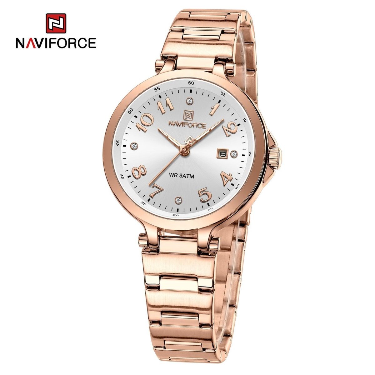 Naviforce Ladies Watch - Rose Gold/White - Smael South Africa
