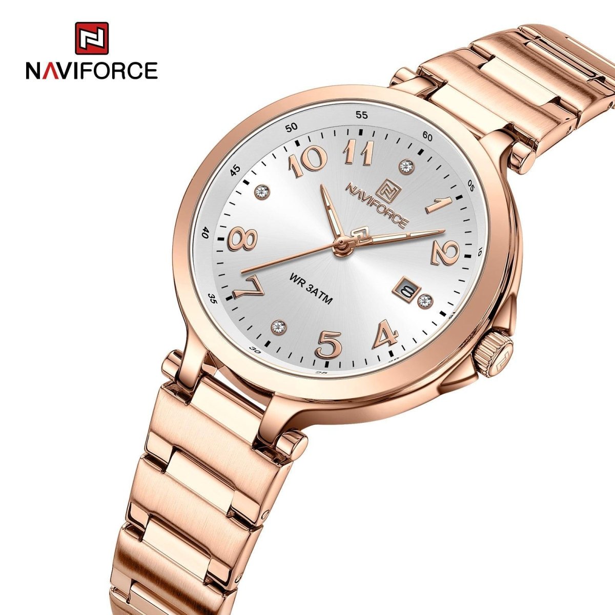 Naviforce Ladies Watch - Rose Gold/White - Smael South Africa
