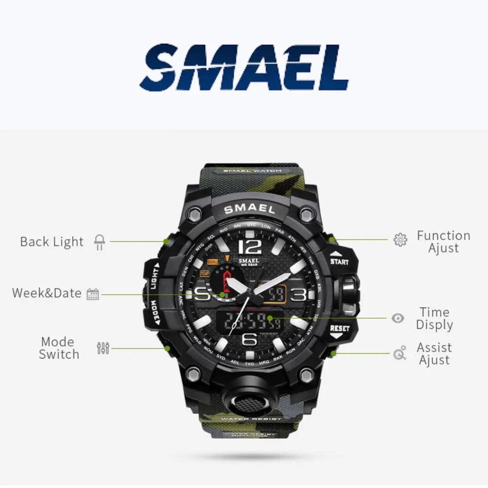 Smael 1545 Camouflage Army Green Multifunctional Watch South Africa