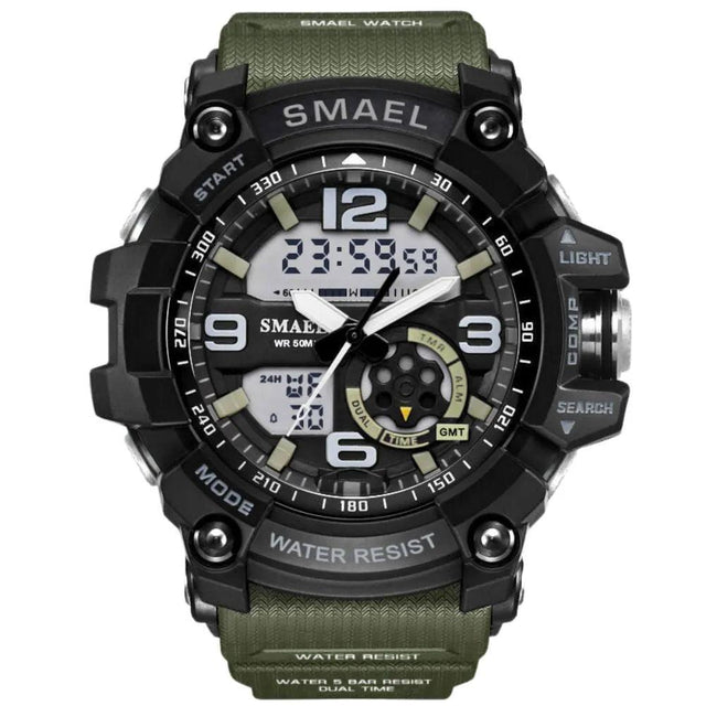 Smael 1617 Army Green Multifunction Sports Watch - Smael South Africa