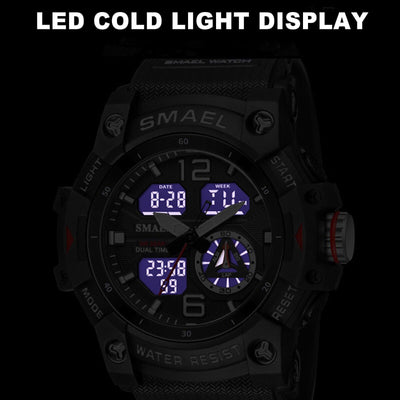 Smael 8007 Transparent Black Chronograph Watch - Smael South Africa