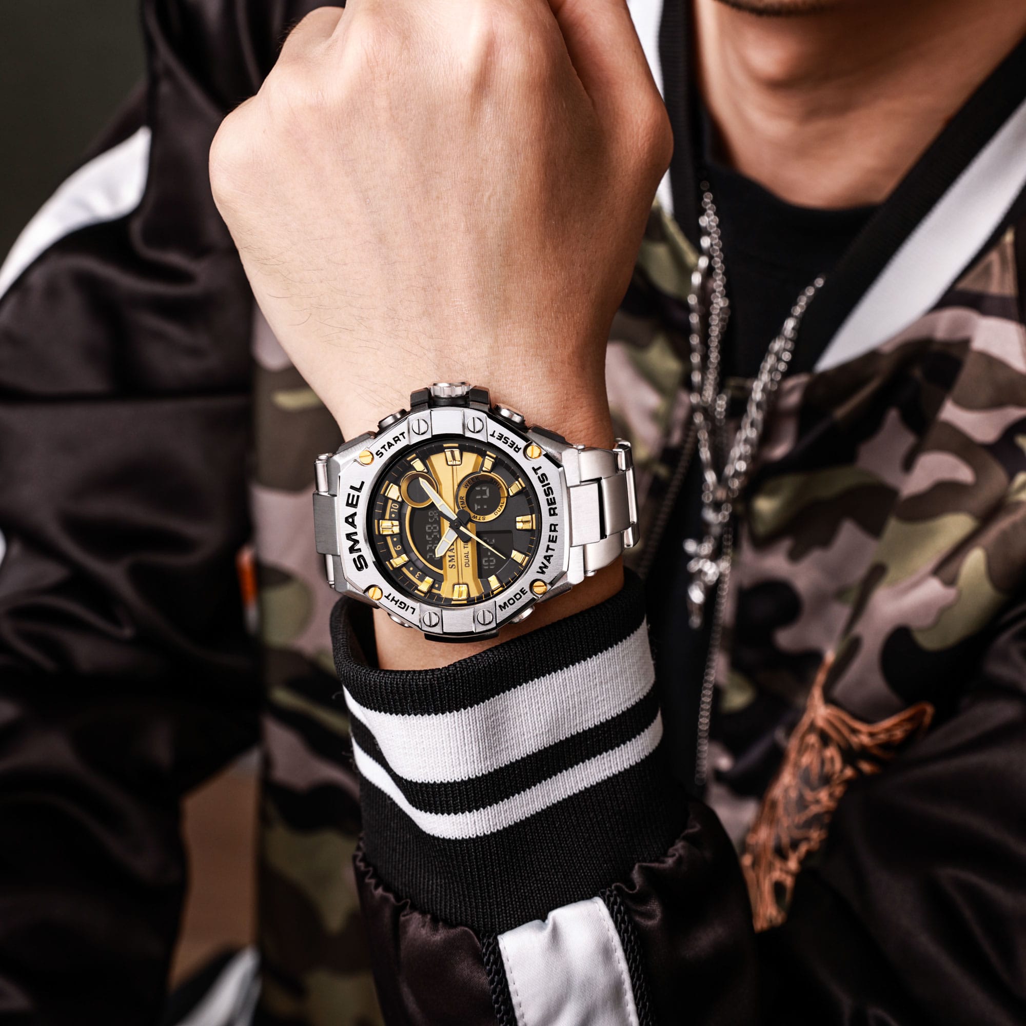 Smael 8090 Stainless Steel Dual‑Time - Smael South Africa