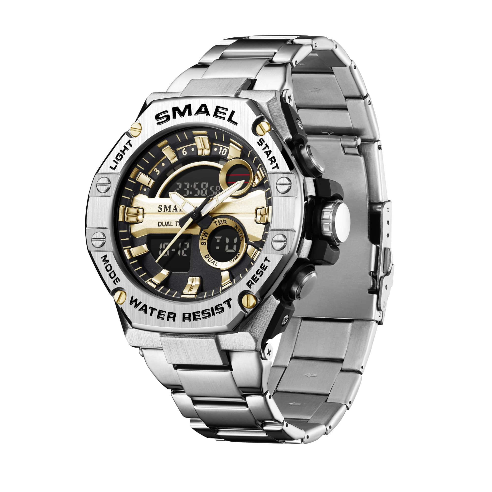 Smael 8090 Stainless Steel Dual‑Time - Smael South Africa