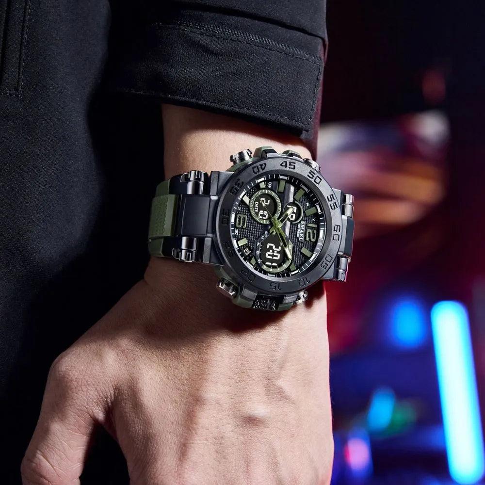 Smael 8106 Dual Display Watch - Army Green - Smael South Africa