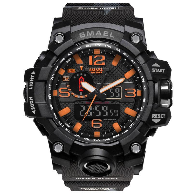 Smael 1545 Camouflage Orange Multifunctional Watch - Smael South Africa