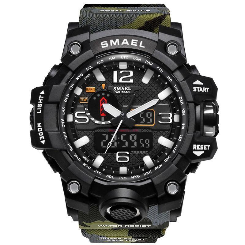 Smael 1545 Camouflage Army Green Multifunctional Watch - Smael South Africa