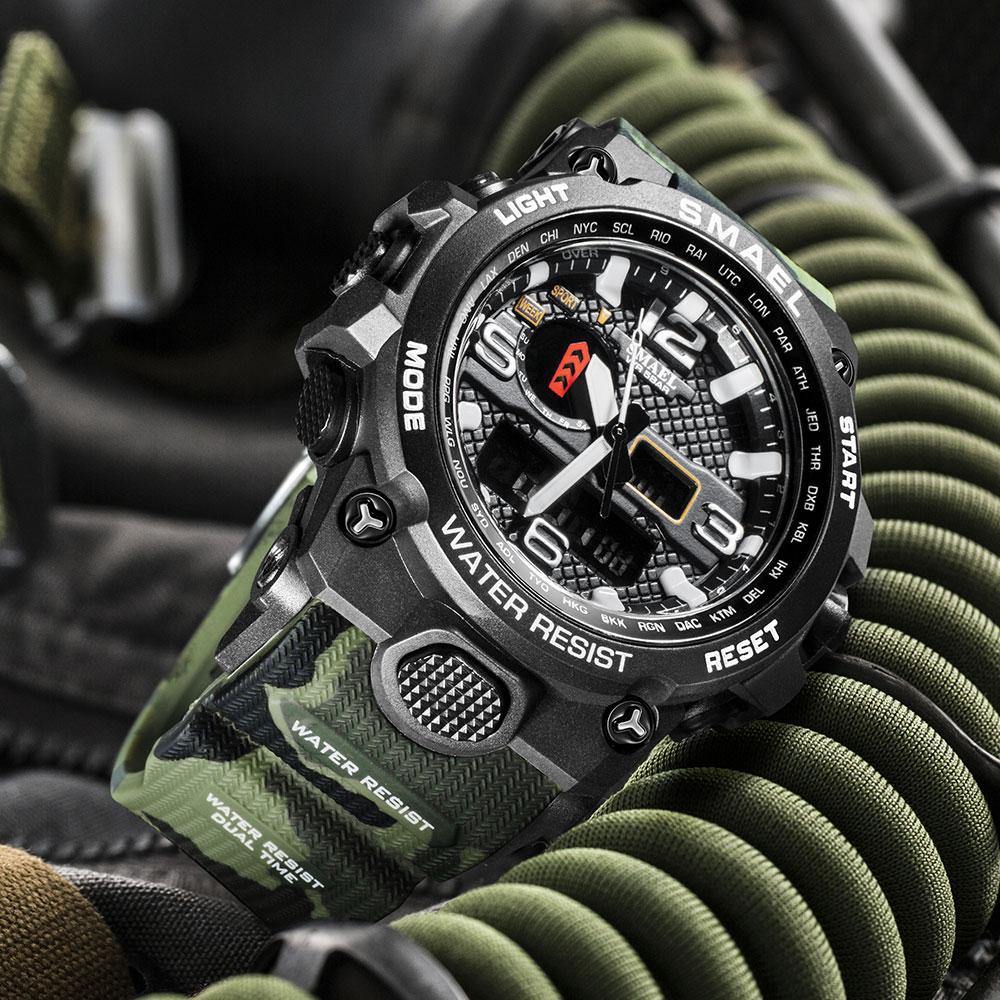 Smael 1545D Camouflage Army Green Multifunctional Watch - Smael South Africa