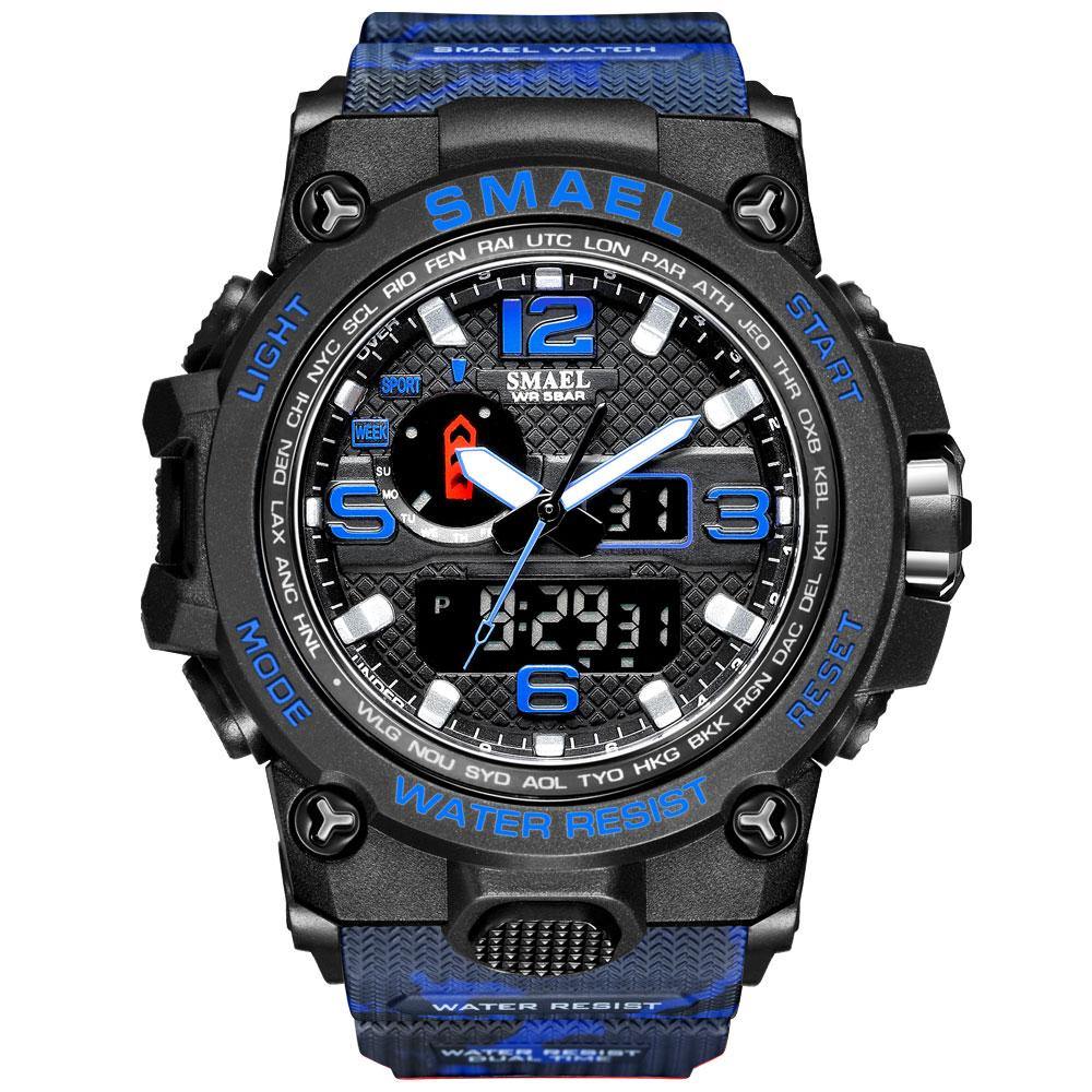 Smael 1545D Camouflage Blue Multifunctional Watch - Smael South Africa