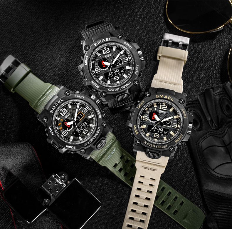 Smael 1545D Khaki Multifunctional Watch - Smael South Africa