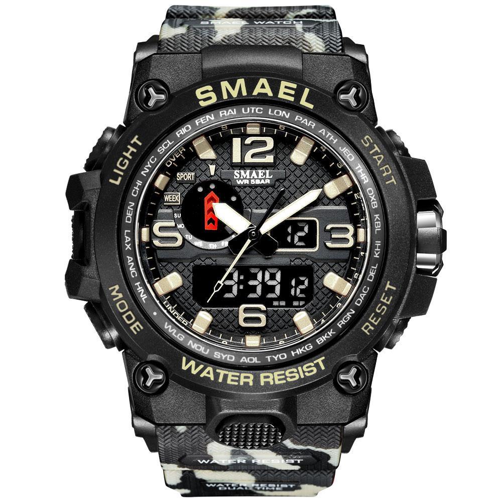 Smael 1545D Camouflage Khaki Multifunctional Watch - Smael South Africa