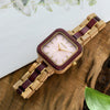 Bewell W185AL Ladies Oak with Purple Heart Wood Watch - Smael South Africa