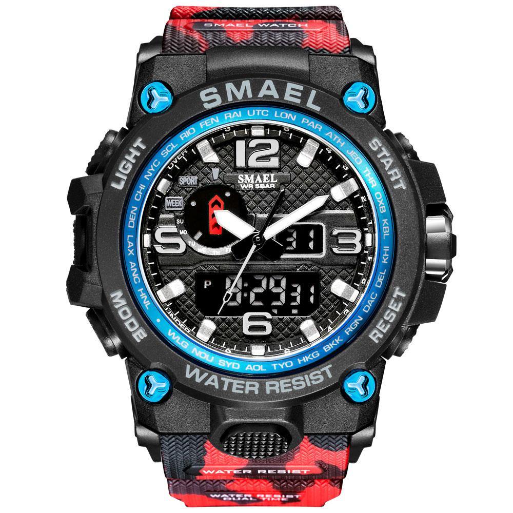 Smael 1545D Camouflage Red Multifunctional Watch - Smael South Africa